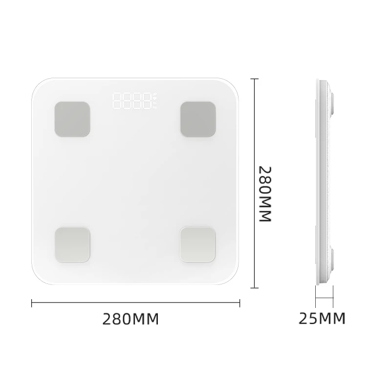 Популярная 180 кг закаленное стекло умный дом Bluetooth весы для взвешивания BMI состав тела машина анализа светодиодный дисплей экран