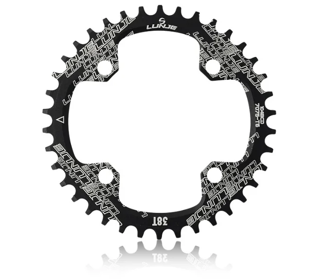 LUNJE Mountain Bike Chain Wheel 32/34/36/38T MTB Road Bike Crankset 104BCD Chainring Round Bicycle Rotor Crankset