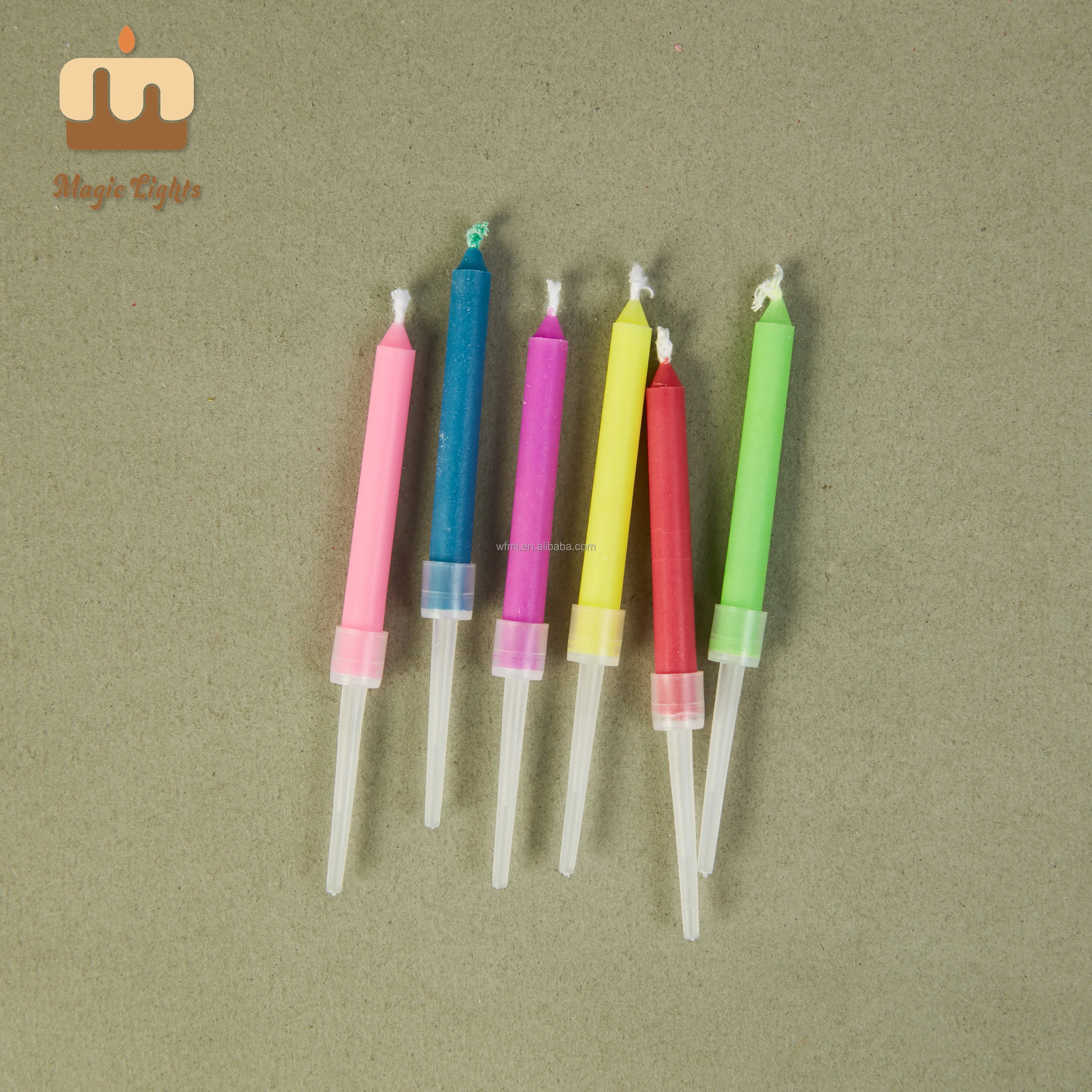 Latest rainbow cake birthday candles colorful flame candles available wholesale