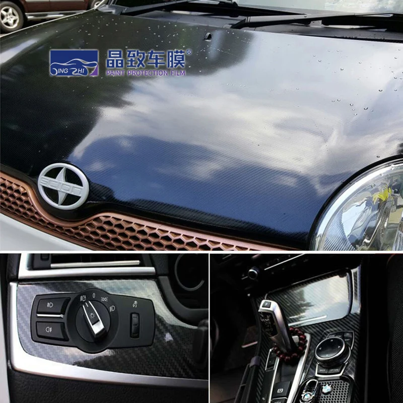 3 м оберточная виниловая Супер Блестящая без пузырьков воздуха Глянцевая 2D 3D 4D 5D 6D автомобильная пленка из углеродного волокна