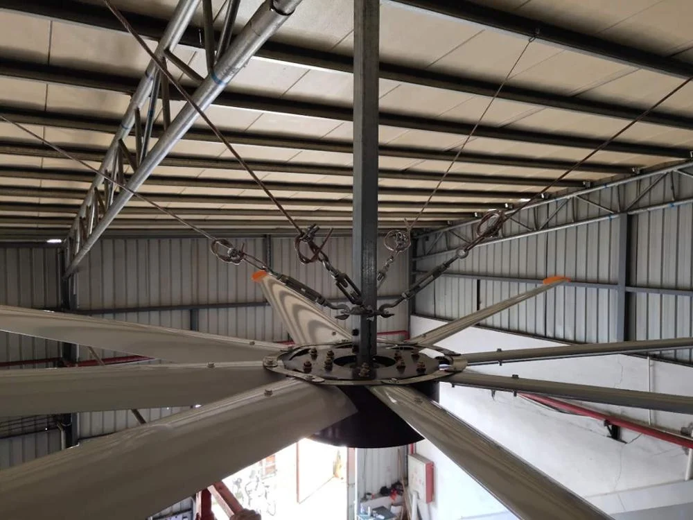 Шанхай Aipukeji 20 футов 6100 мм Большой HVLS Промышленный Склад завод DC потолочный вентилятор от производителя