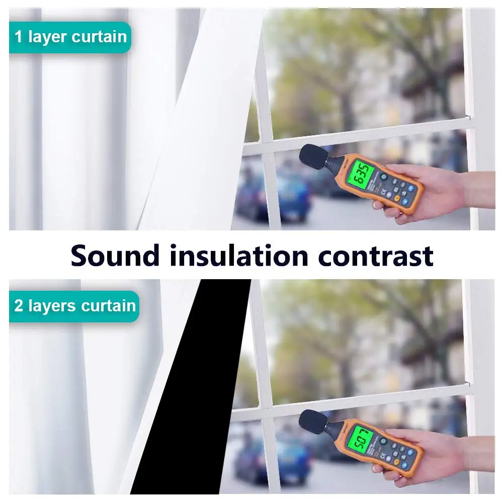 Heat and Full Light Blocking Drapes Blackout Curtain  with Black Liner for Nursery