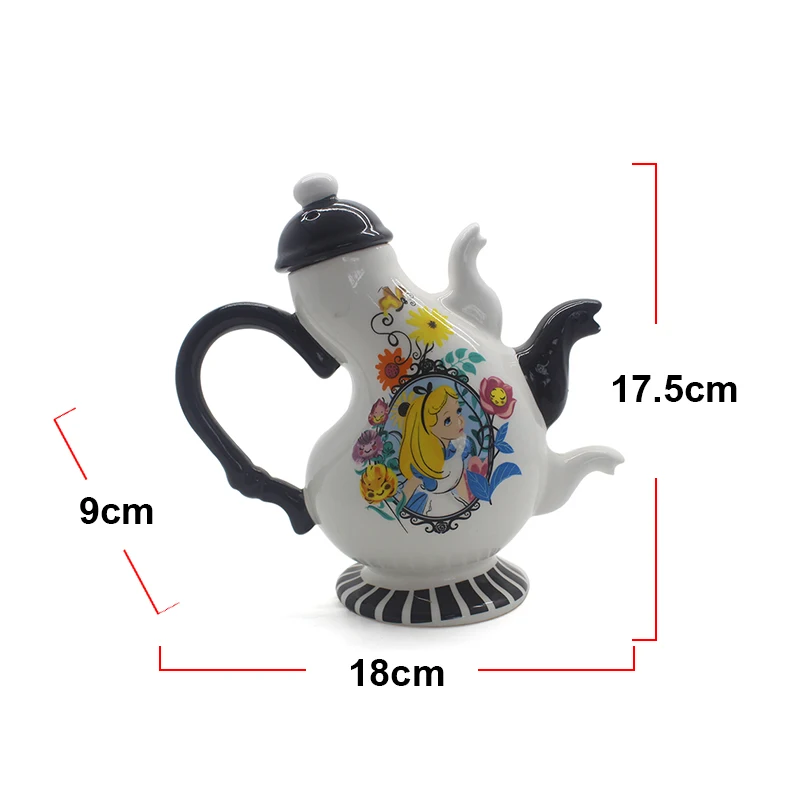 Beauty and the Beast Porcelain Coffee and Tea Set Luxury Ceramic Cup Pot Cartoon Tea Sets with Teapot