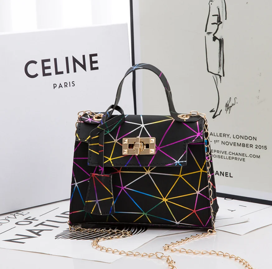 
2021 New fashion luxury designer handbags ladies pu leather women chain cross body bag wholesales ladies summer handbag 