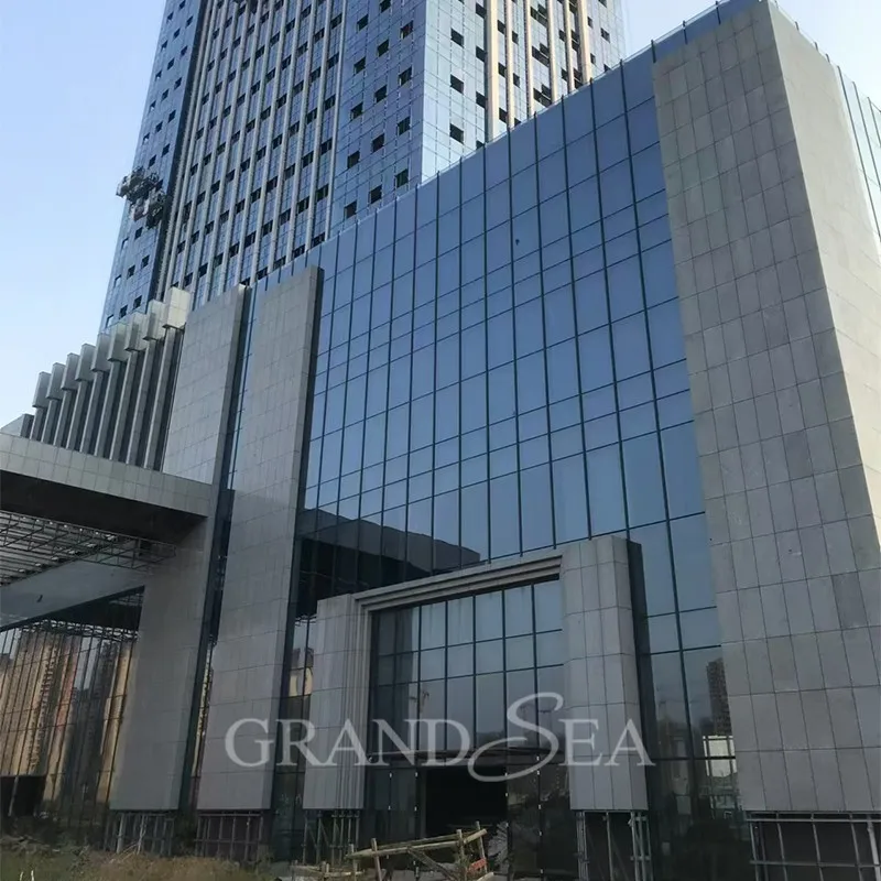 Structural Glass Curtain Walls Unitized Curtain Wall Cladding System Profile Price Steel Frame Aluminum Huge Curtain Walls