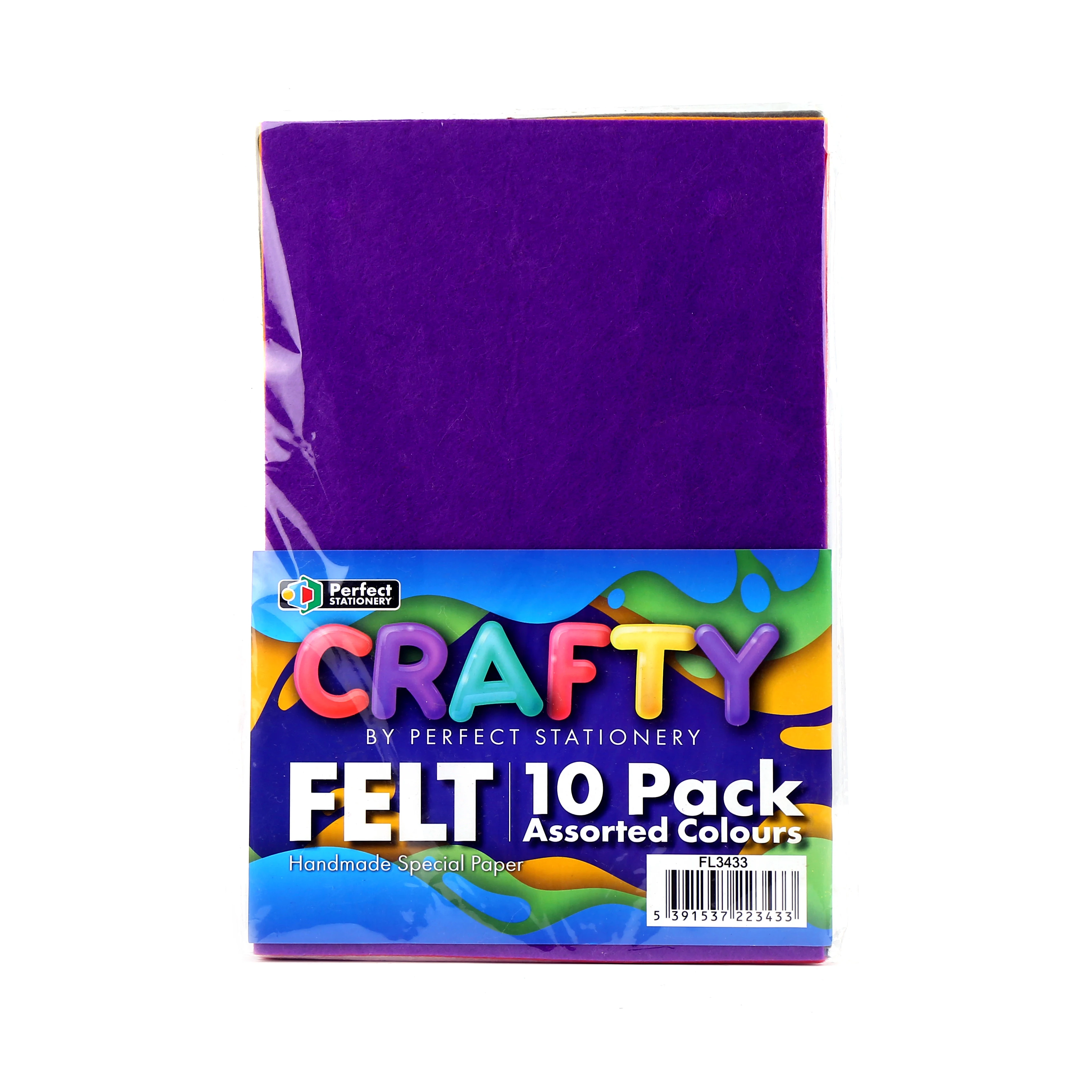 
A4 Craft Handmade Special Paper Felt Material 10Pack Assorted Colors 