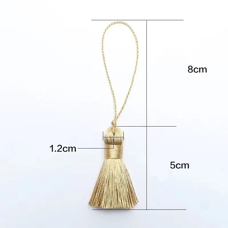 free sample smooth drappy polyester Silk tassel fringe China factory in stock custom color 5CM