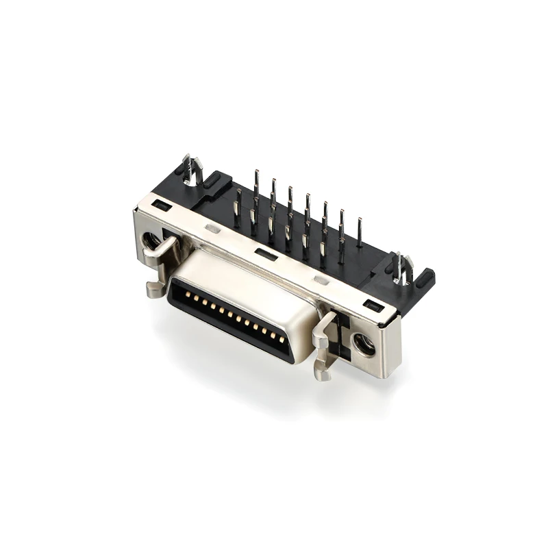 Female Vertical 90 Degree CN Type 26 Pin MDR SCSI Connector for PCB Mount