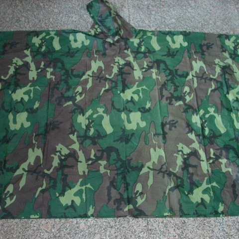 cheap heavy duty long raincoat military rain poncho