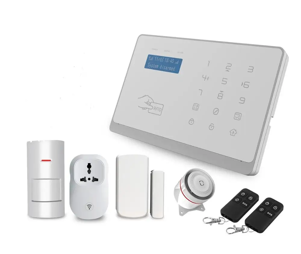3G 4G Smart Home Security burglar Alarm System GSM + Wifi wireless business security with IP camera and free outdoor siren