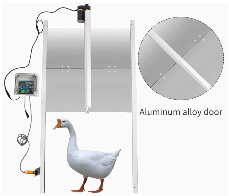 
Chicken poultry automatic animal house aluminum hen coop door opener 