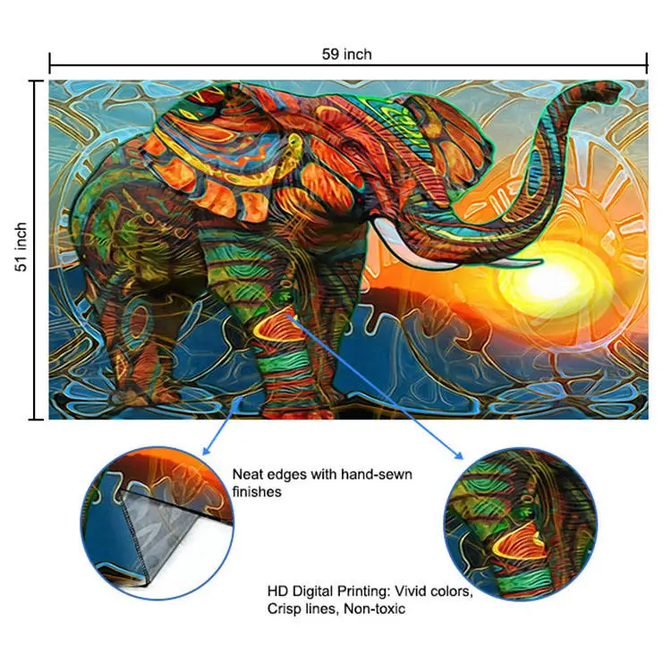 Polyester Peach Skin Machine Washable Wall Hanging Tapestry Digital Print Tapestry