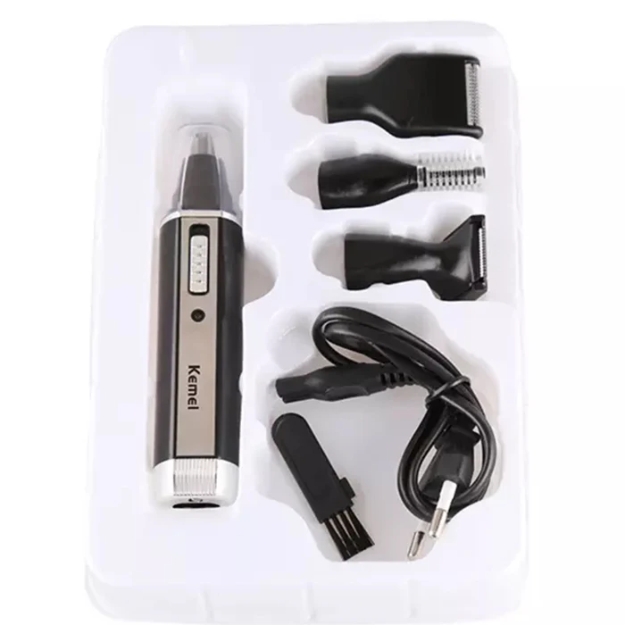 Kemei 6630 nose hair trimmer rechargeable shaving, hairdressing and eyebrow trimming 4-in-1 nose hair trimmer