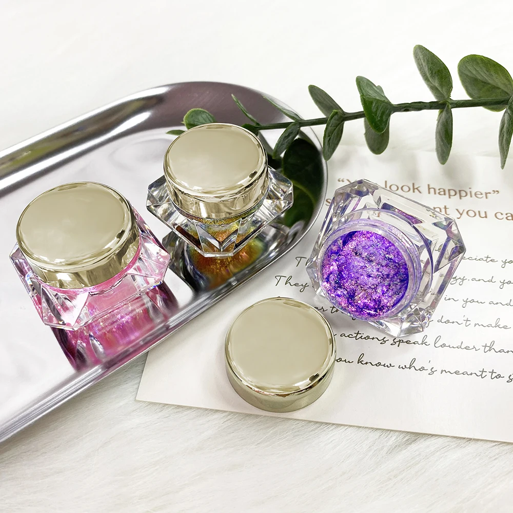 custom Shimmer eyeshadow gel Makeup Glitter High Pigmented Multichrome Customized Private Label Eyeshadow