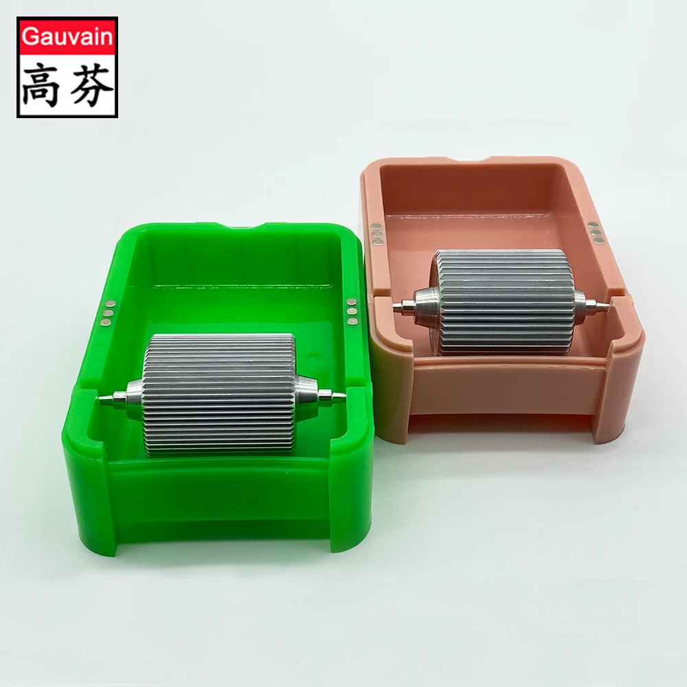 Large-capacity bearing-less roller leather edge painting box leather edge dyeing machine