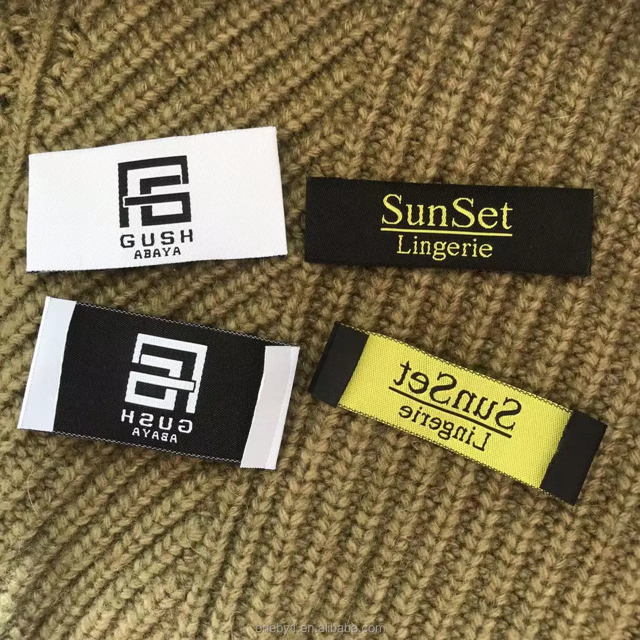 Изготовленные на заказ тканые этикетки с логотипом бренда для одежды