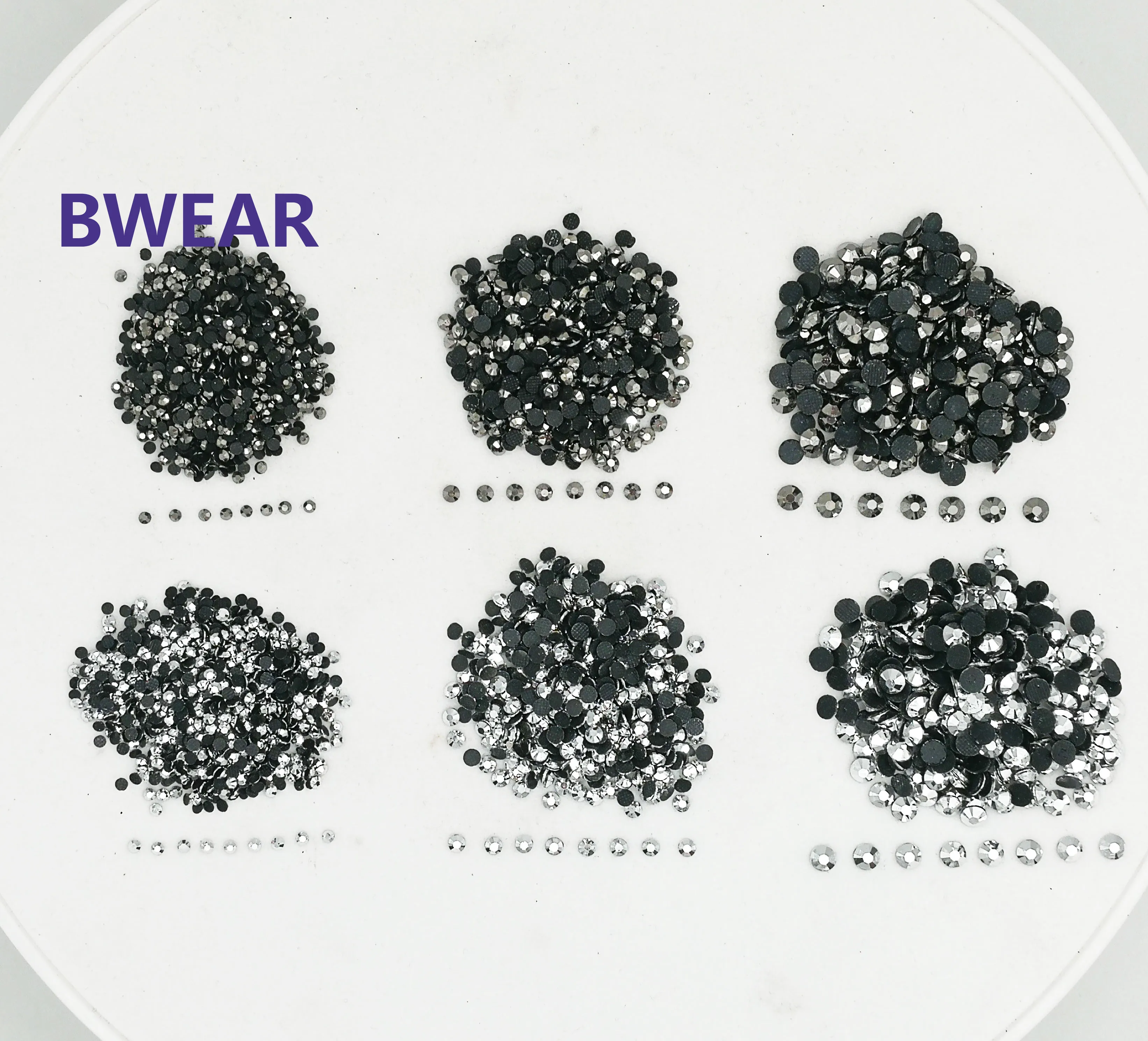 Resin diamond hotfix resinstone silver ore gray black mineral gold resin small diamond hot drilling