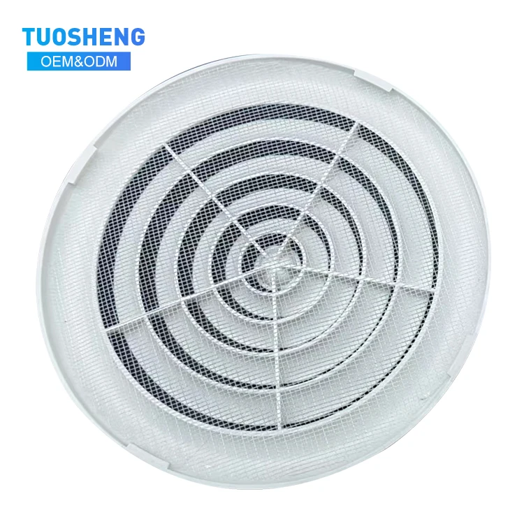 Adjustable air ventilation cover round ducting ceiling wall hole abs air vent Grille for sale