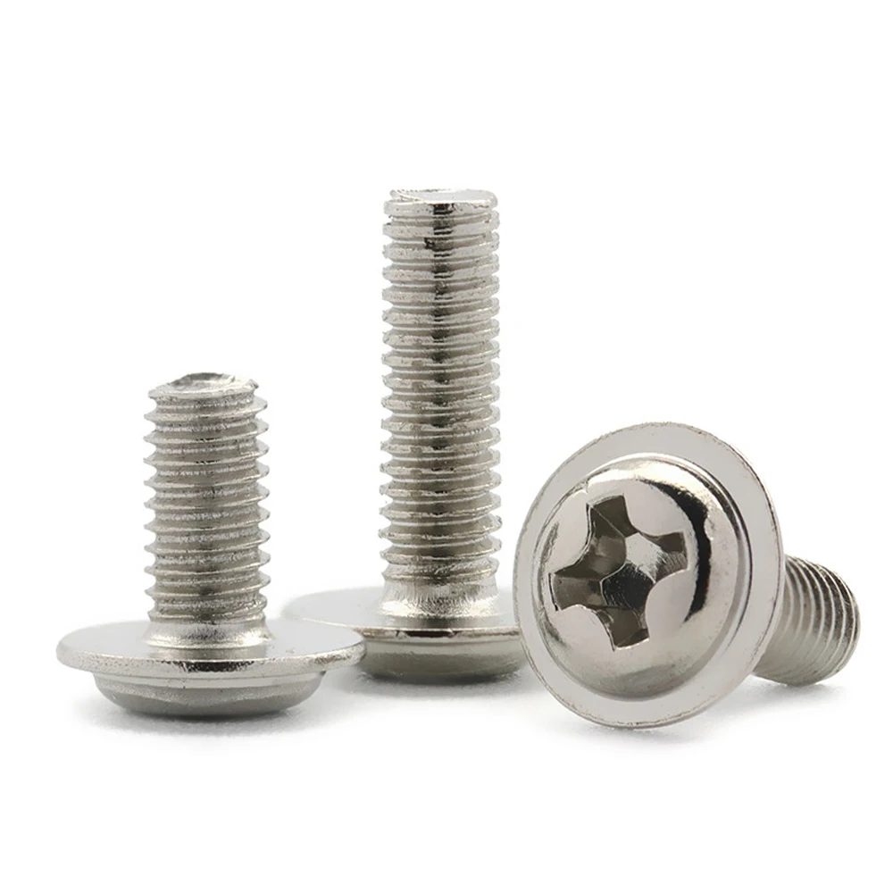 Wearable Stronger Stainless Steel Bolt 201 304 316 Round Pan Head Washer Screw Pwm Universal For Intel