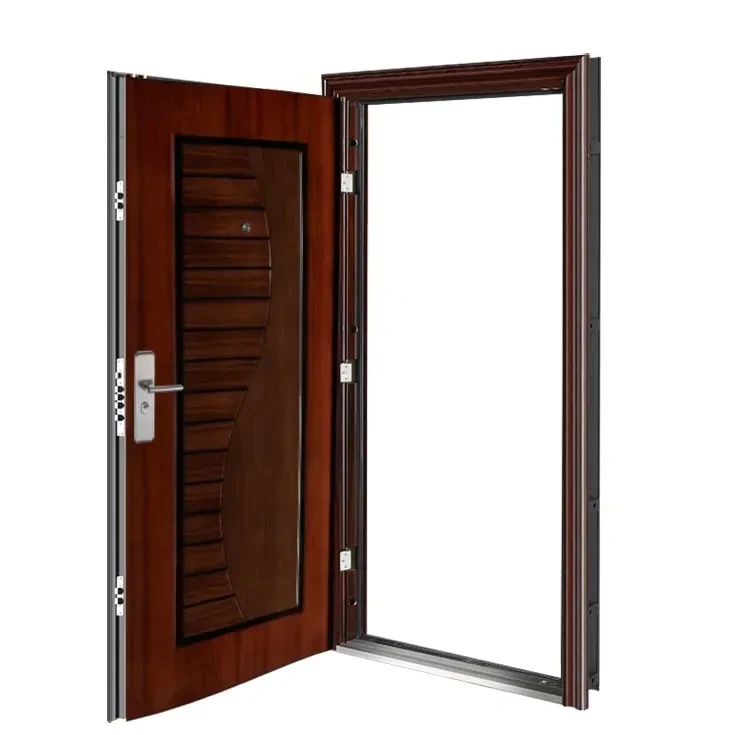 Factory Customization Reinforced Door Exterior Single Security Door Steel Metal Front House Door