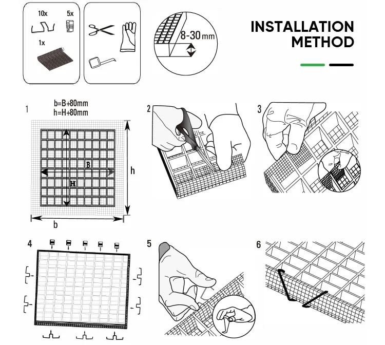Aluminum roll for light shafts 120 x 60 cm Rat Proof Basement Window Screen Wire Mesh