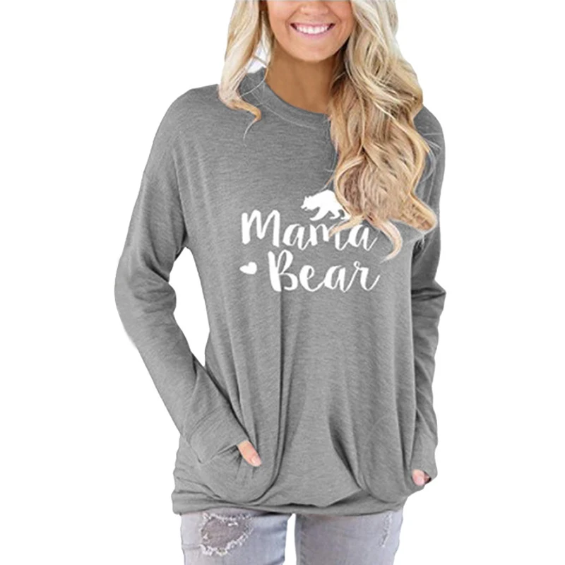 Wholesale New Fashion Design Custom Logo Long Sleeve Loose Tops Color Block O-Neck Pullover Top