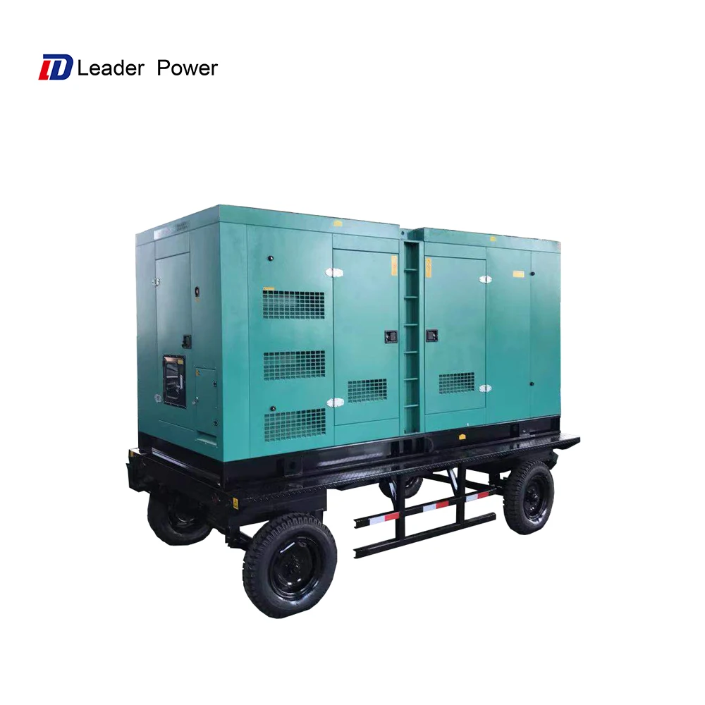 Global Warranty Mobile Trailer Diesel Generator 50kw 62.5kva diesel generating silent With Wheels