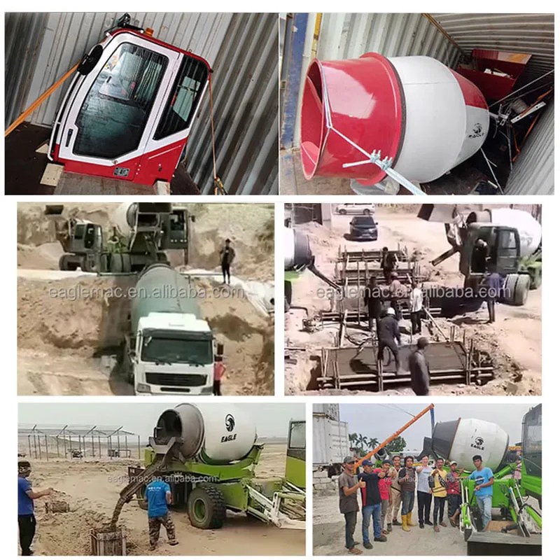 4000l Self Loading 1 / 2 / 3.5 / 4 / 5.5 / 6.5 Cubic Meters Mixing Cement Truck Eagle Concrete Mixer Trucks