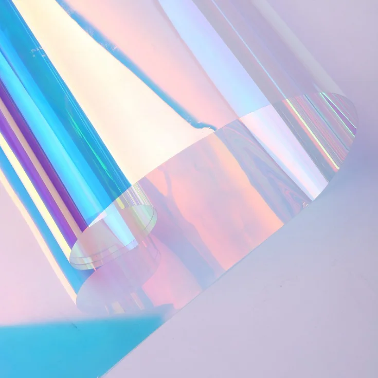 Self Adhesive 138cm*30m/60m/100m/300m/600m Rainbow Dichroic Chill &braze tint chameleon Film for building film