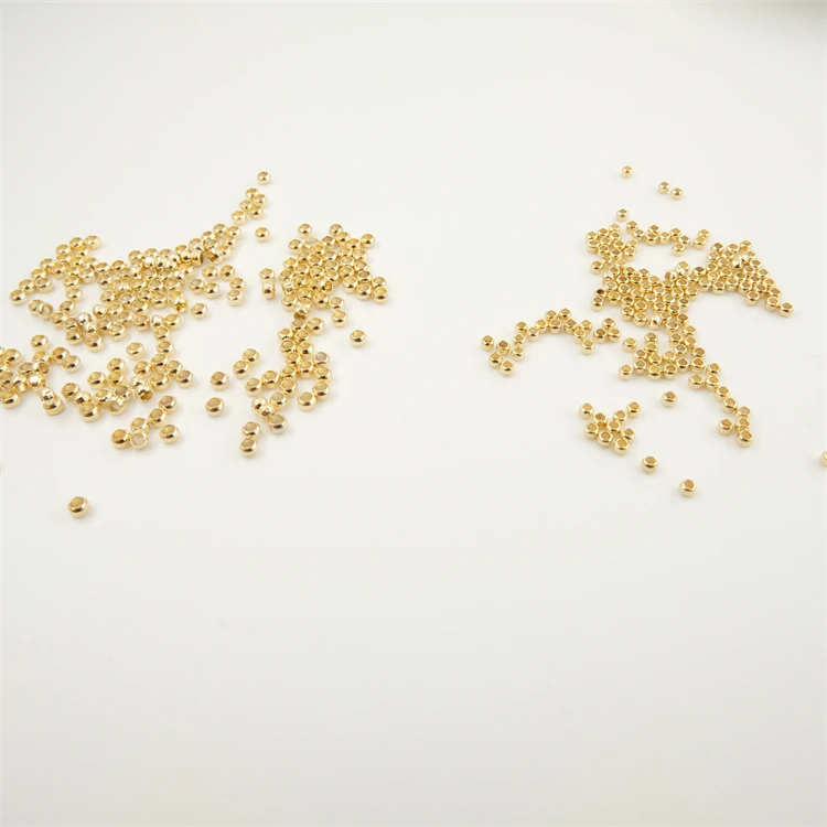 14k gold plate clip beads jewellery crimps and finding bead gold filled crimp beads End clasps