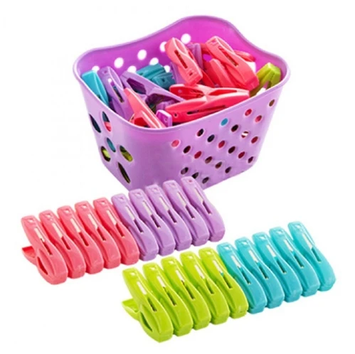 Y36 Plastic Clothes Pegs Laundry Clothespin Clothes Pins Storage Organizer Quilt Towel Clips Spring With Basket Cabides Hanger