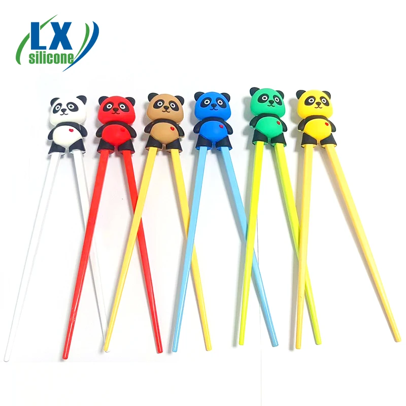 Custom Food Grade Cartoon Chopsticks Training Chopsticks Cute Panda Children Tableware Set