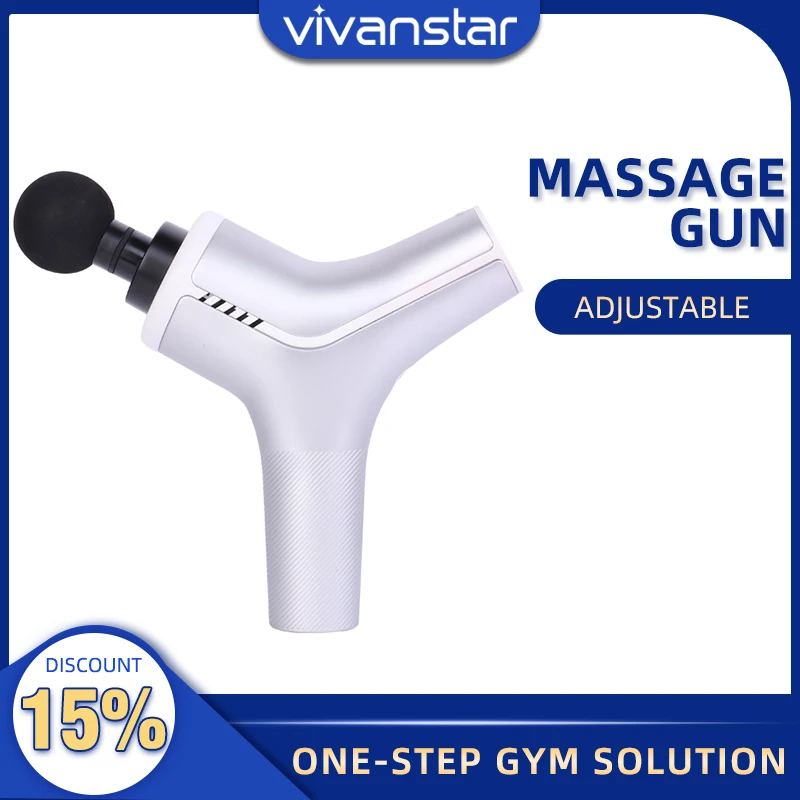 2021 Vivanstar 8858 Auto Speed 14-16mm Percussive Body Massage Equipment Vibration Massage Device Fascia Muscle Massager Gun