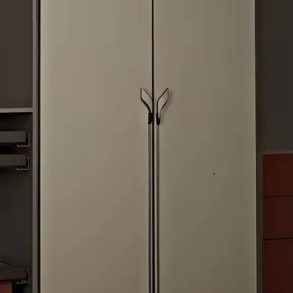 CEHNHF Aluminium Sliding Wardrobe Door Designs Imitation Leather Covered Wardrobe Door