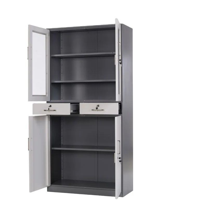 Homer office furniture swing glass door file cabinet and large open space  storage cupboard  wholesale price organizer