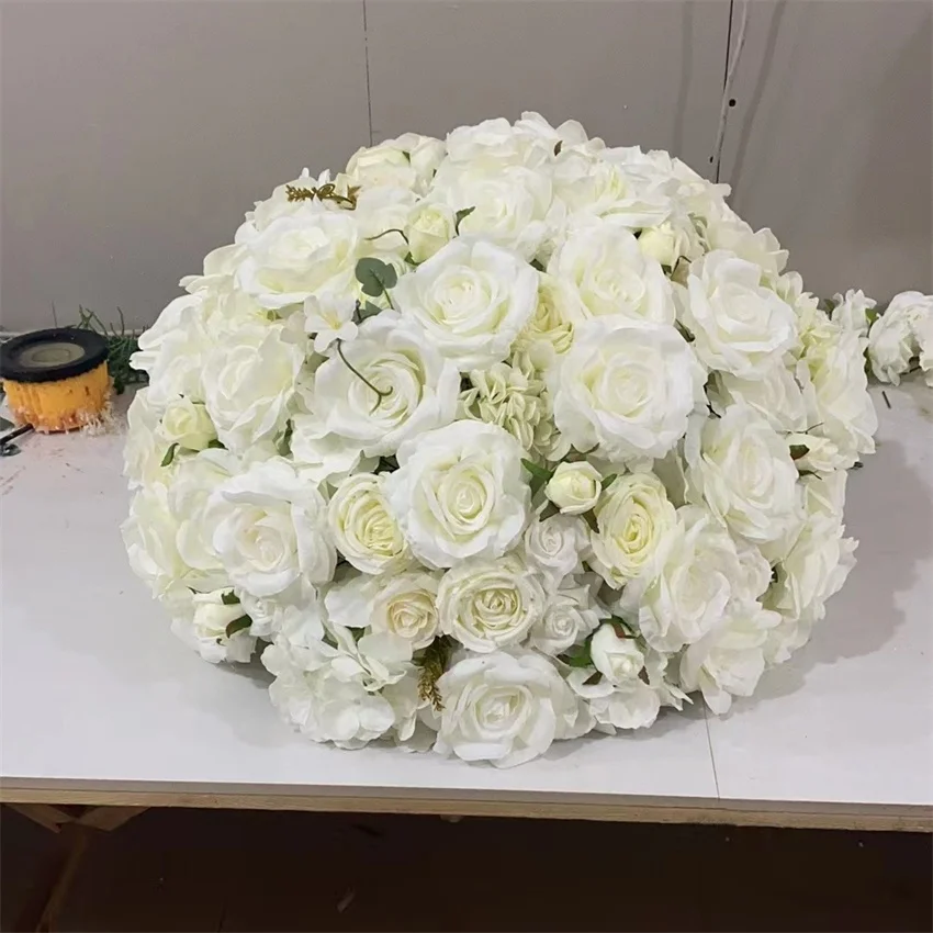 White Flower Balls Customize Floral Arrangements Wedding Centerpiece Flower Bouquet Party Centerpieces For Table