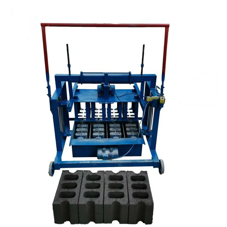 Low cost mobile egg laying type simple operation cement concrete brick making machine