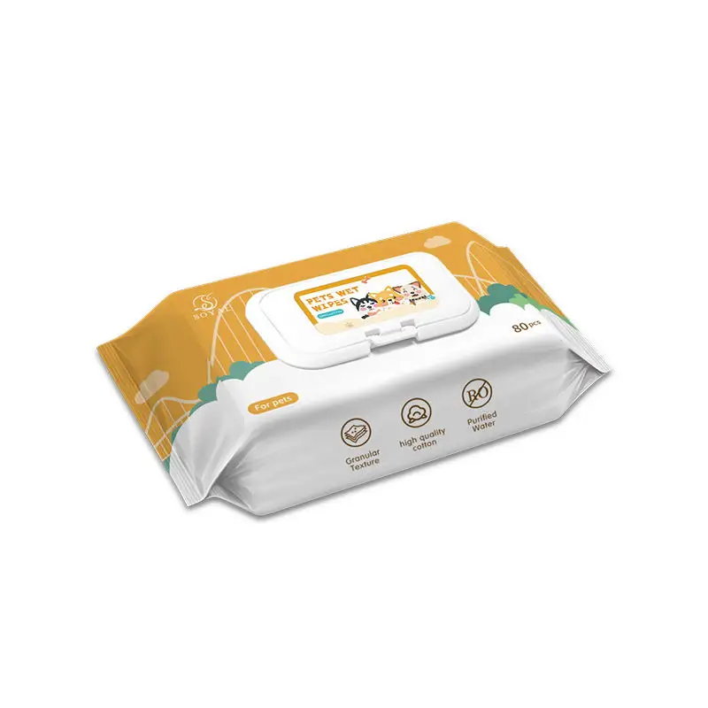 Maychan Skin-friendly Thickened Household Pet Cleaning Tissue Dog Puppy Wet Wipe