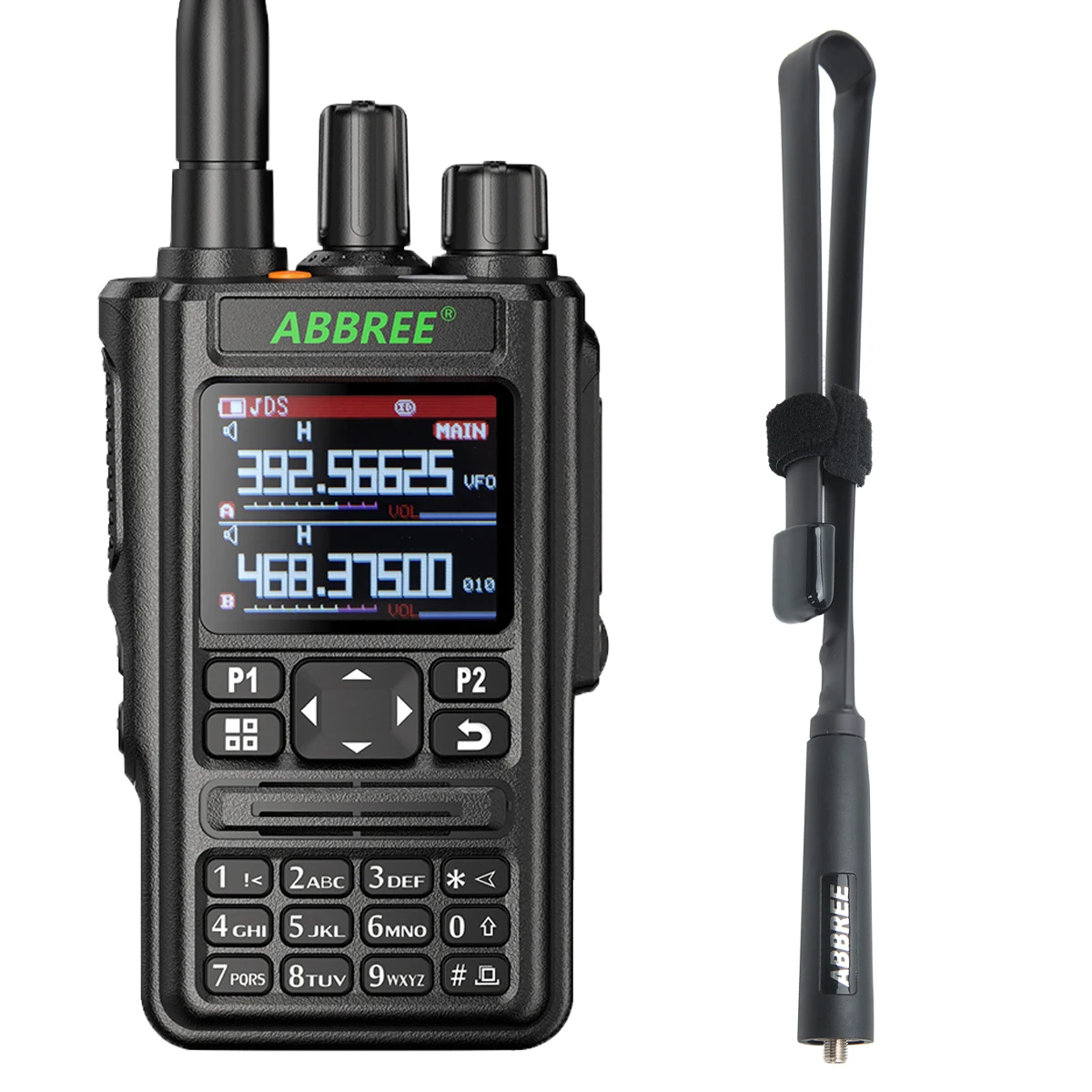 ABBREE AR-869 иди и болтай Walkie Talkie “иди и V2 BT программы GPS передатчик 136-520 МГц все Диапазон Wi-Fi ftp-сервер (2-Way радио с Тактический антенна