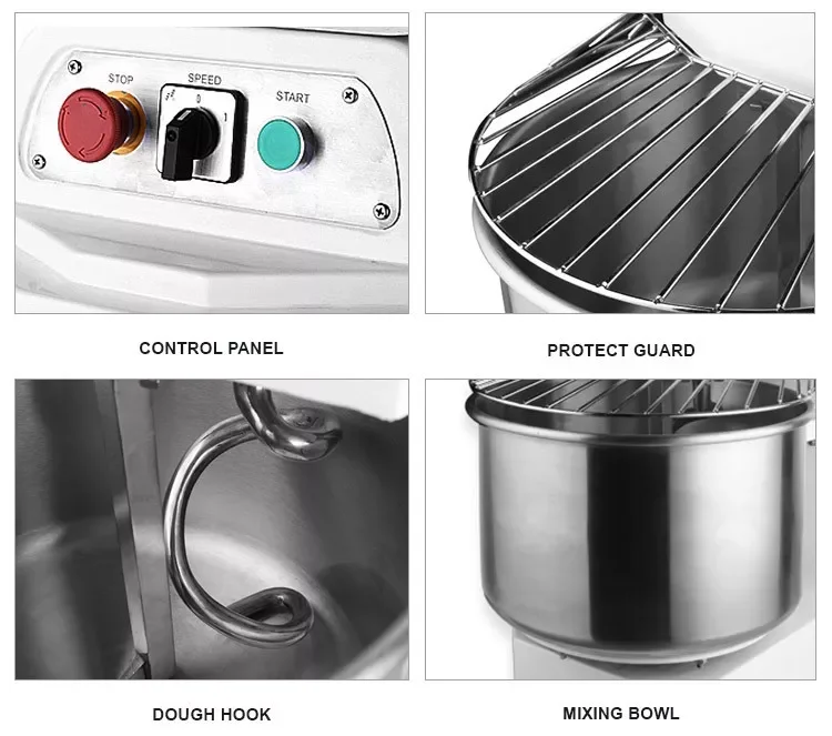 Commercial dough mixer machine electric HS 50 kg bread hs 50 spiral dough mixer 50 kg dough mixer commercial use for bakery