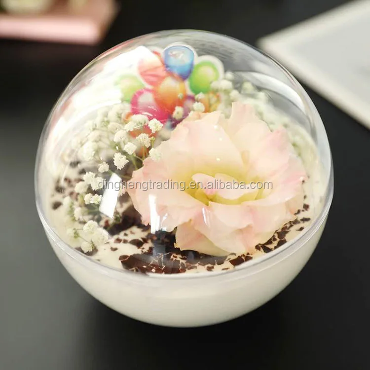 Wholesale New Arrival Sphere Clear Plastic Dome Cake Box Ball Salad Bowl with Lid in 4 Sizes