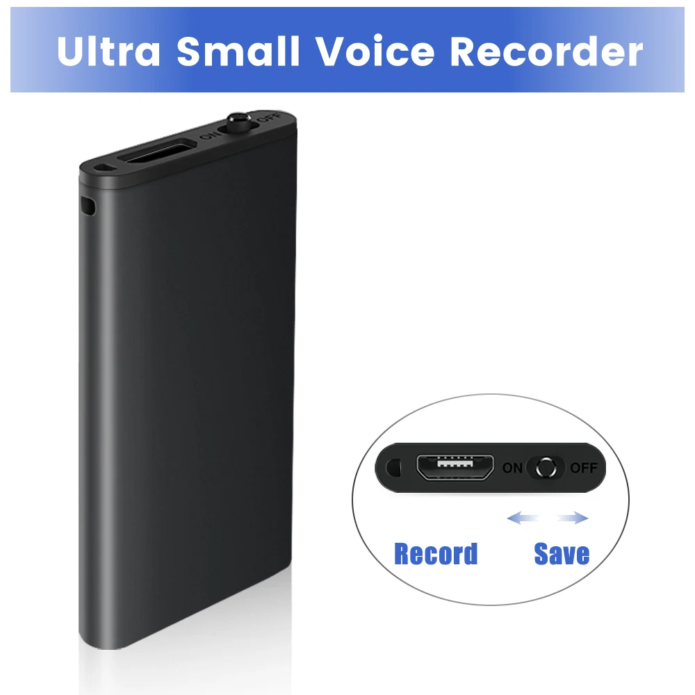 Mini audio recorder 8/16GB  portable  audio recording devices digital voice recorder