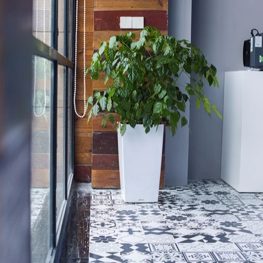 Self-watering small square flower pot garden plant pot macetas plastico