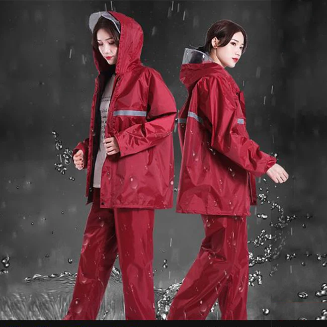 Waterproof Rain Jackets Suits Split Poncho Reflective Adult Labor Protection Raincoat Suit