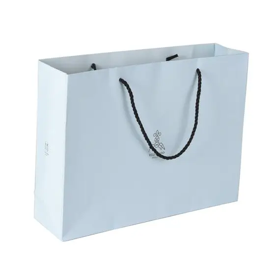 Personalized Holiday Gift Bags Printing Holographic Brown Paper Shopping Bag Mini Paper Bags for Retail Custom Logo