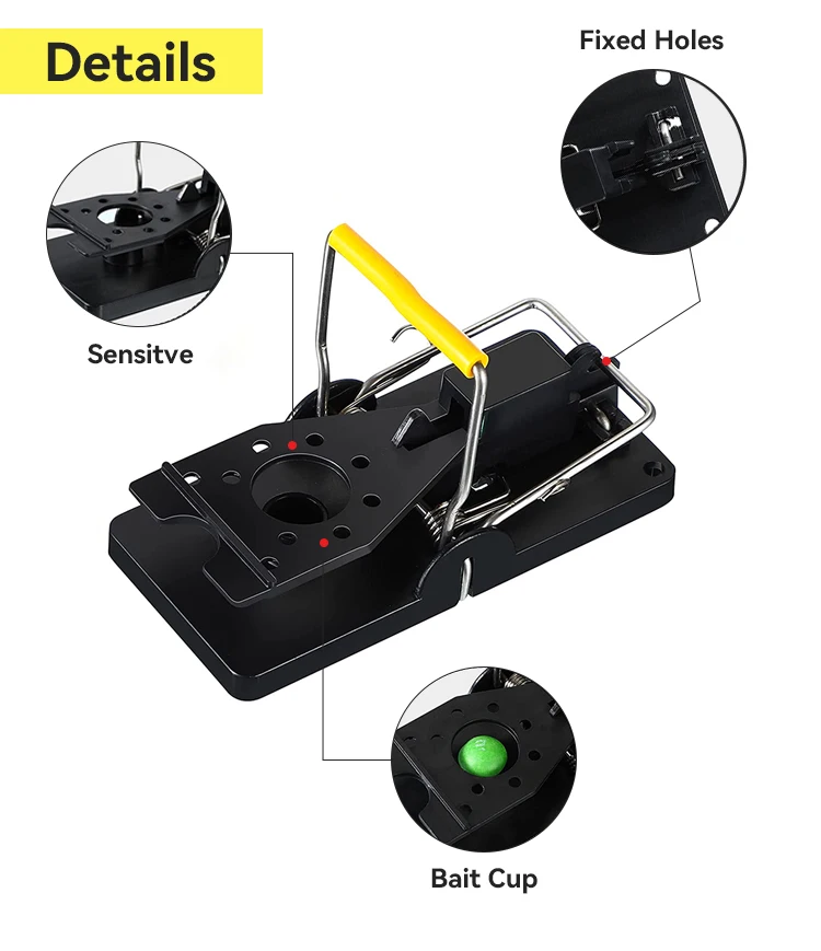 Mousetrap Safe Firm Transparent Household Mouse Catcher Plastic Reusable Humane Indoor Outdoor Mouse Trap