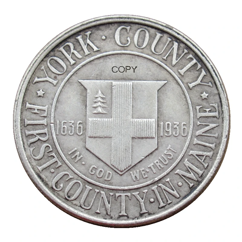 Reproduction US 1936 York Commemorative Half Dollar Silver Plated Decorative Coins