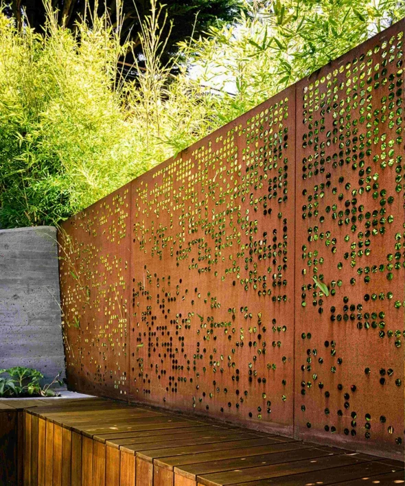Corten Steel Custom Garden Metal  Decorative Outdoor Gate