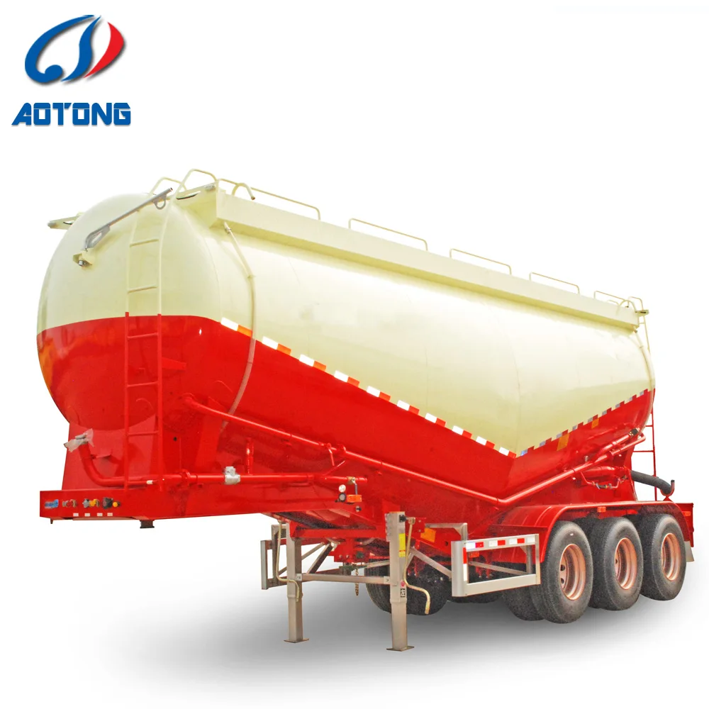 low price 3 Axles 60 Tons Powder Material Carrier Mobile Road Tanker 50CBM Dry Bulk Cement Tank Truck Trailer