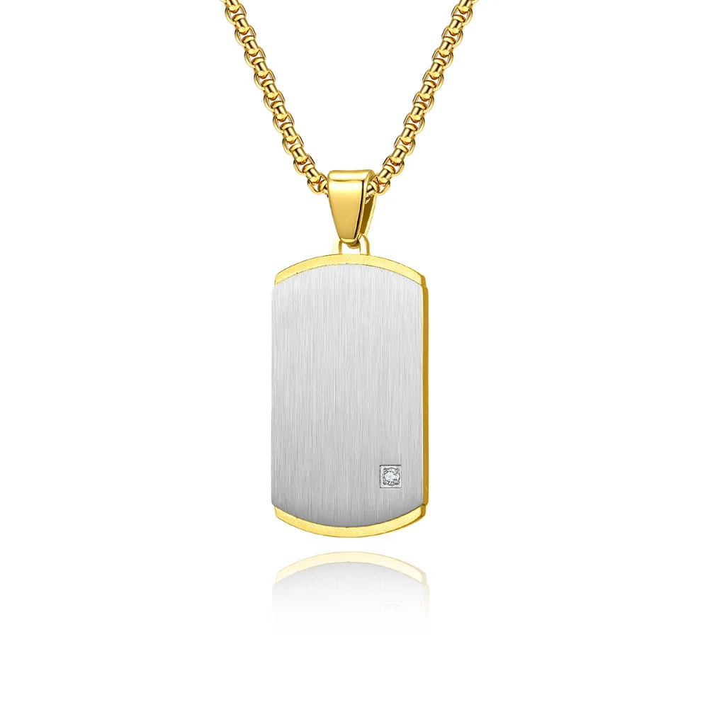Hip Hop Punk Frosted Texture Trendy Plated Waterproof Tarnish Free Stainless Steel Pendant Fashion Jewelry Necklaces Men Man